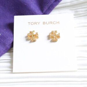 Tory Burch Kira Gold T-Logo Stud Earrings